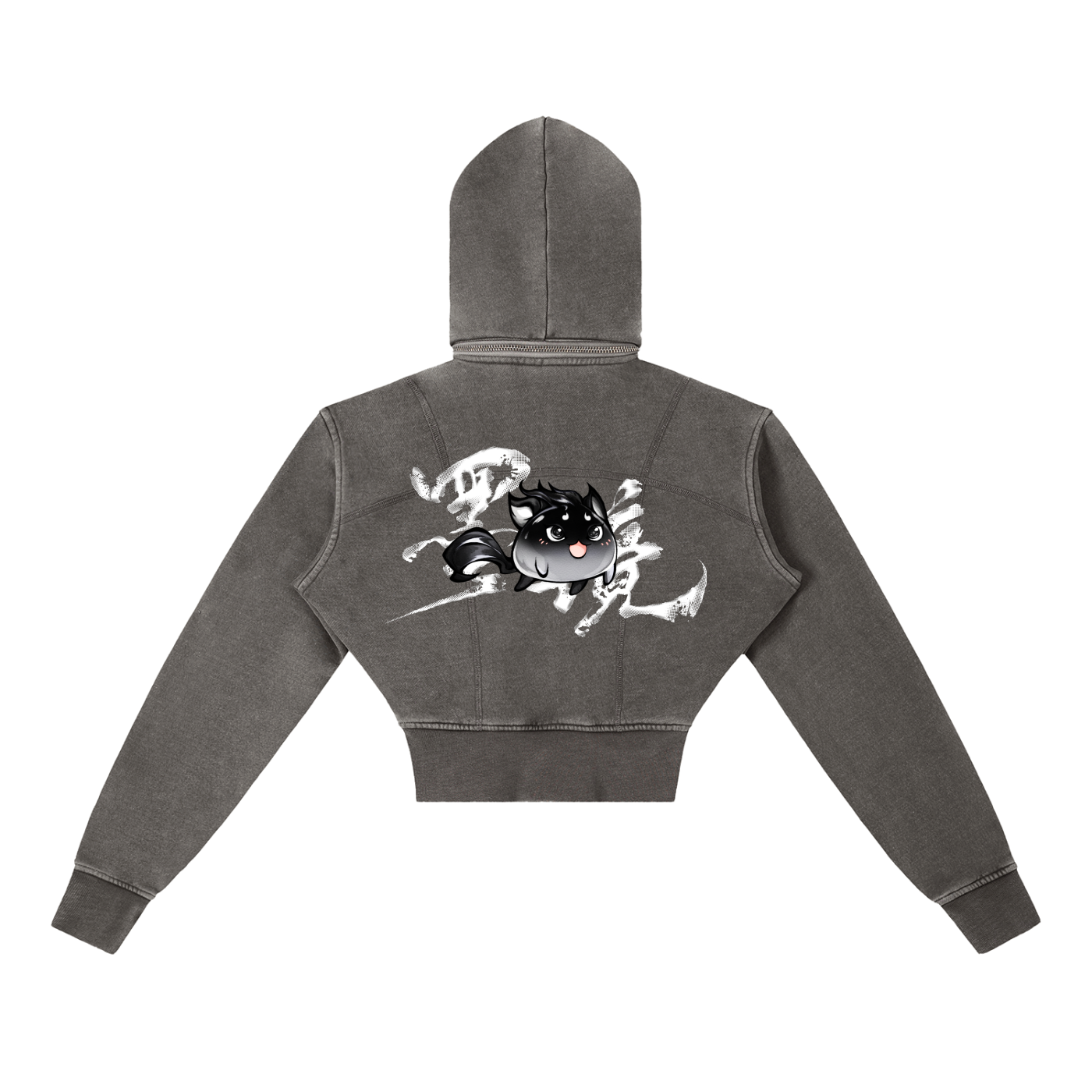 Cropped Fleece Momo Hoodie
