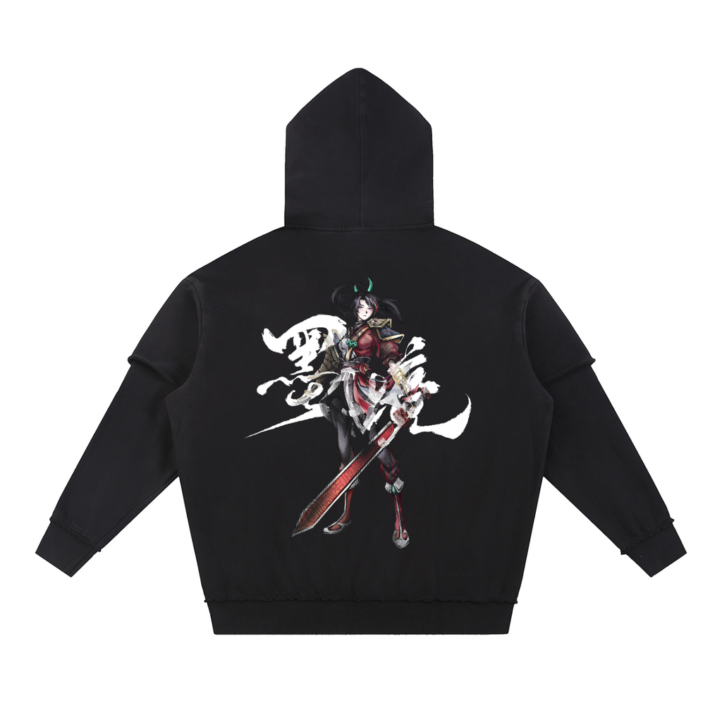 Double Layered Red Hoodie