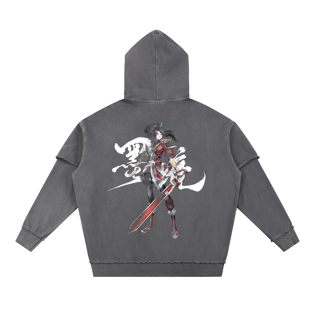 Double Layered Red Hoodie