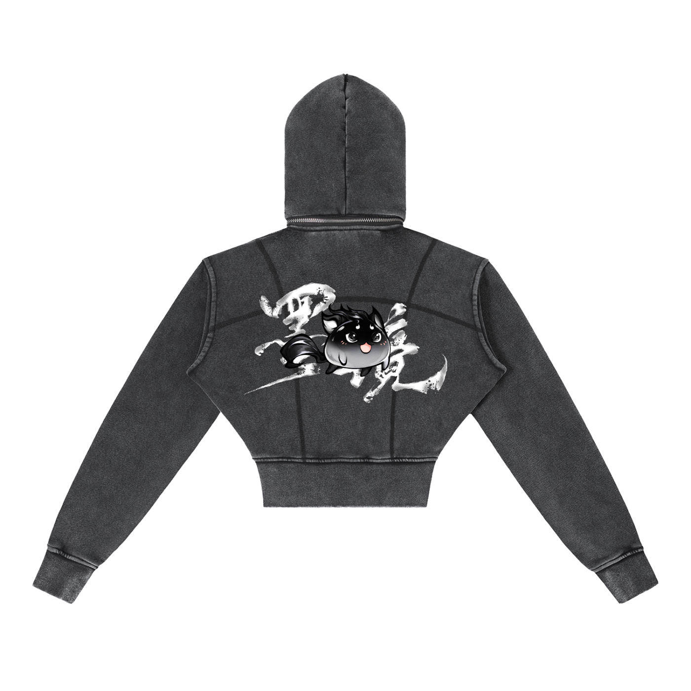 Cropped Fleece Momo Hoodie